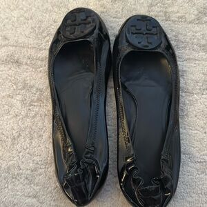 Tory Burch Black Patent Ballet Flats
